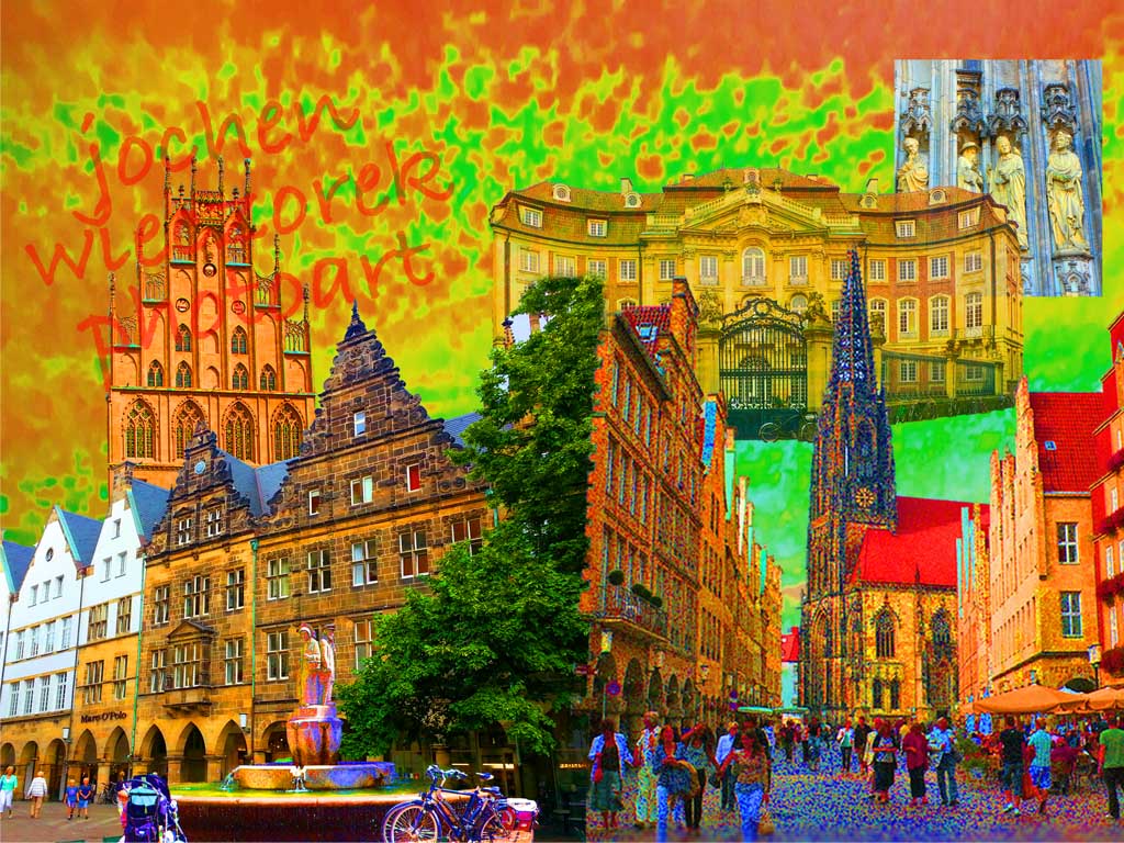 Lambertikirchplatz, Rathaus, Prinzipalmarkt mit Lambertikirche